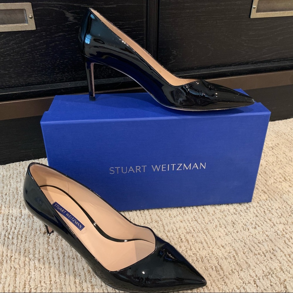 Stuart Weitzman Anny 70 Patten Leather heels, 9